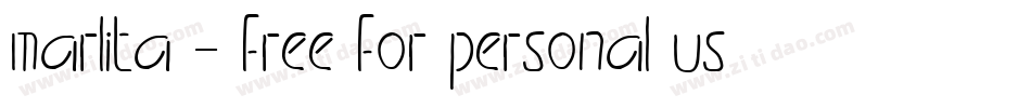 marlita - free for personal use字体转换